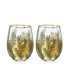 Woodland Stemless Wine Glass by Twine Living® (Set of 2)