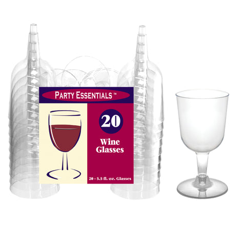 5.5 oz. Clear Wine Glasses