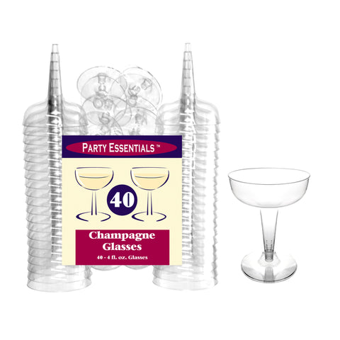 4 oz. Clear Champagne Glasses