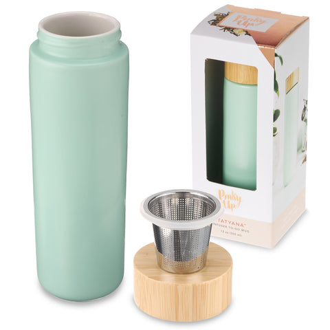 Tatyana Ceramic To-Go Infuser Mug in Lavender by Pinky Up