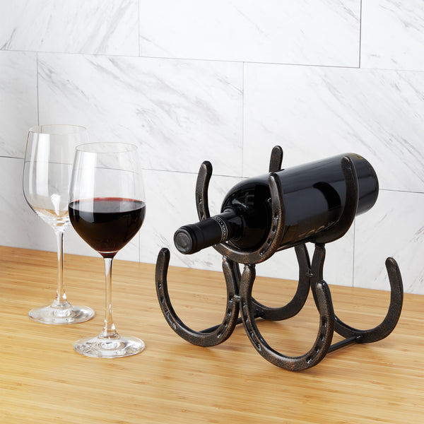 Horseshoe 3 Bottle Metal Wine Rack by Foster & Rye™