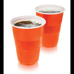 16 oz Orange Party Cups, 50 pack by True