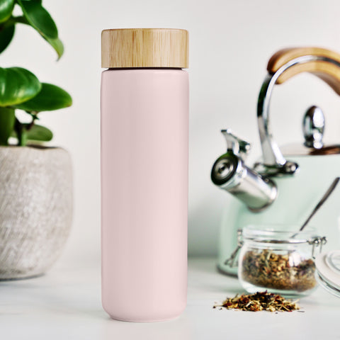 Tatyana Ceramic To-Go Infuser Mug in Lavender by Pinky Up