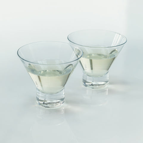 Heavy Base Crystal Martini Glasses by Viski®
