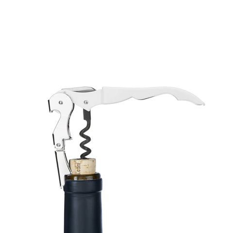 Truetap™: Double-Hinged Corkscrew in White