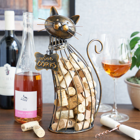 Cat Wine Cork Display