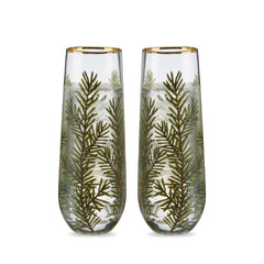Woodland Stemless Champagne Flute by Twine Living® (Set of 2)