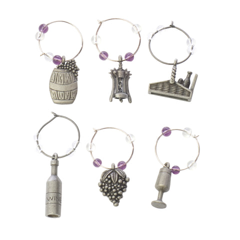 Winery Pewter Wine Charms by True™ (Set of 6)