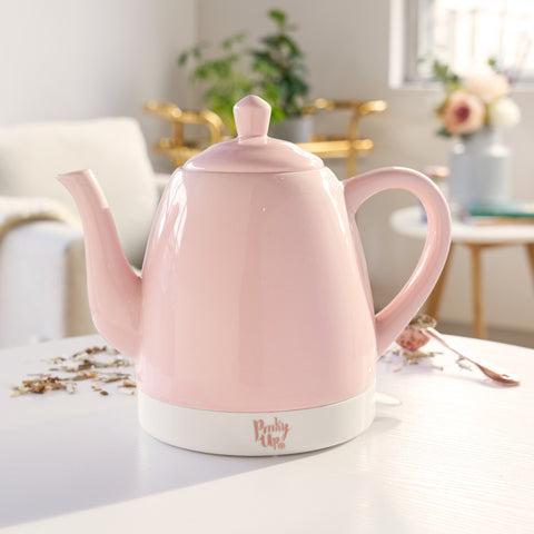 Noelle™ Pink Ceramic Electric Tea Kettle by Pinky Up®